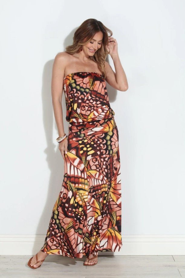 Drop Waist Maxi Dress - Mariposa - Jaffi&