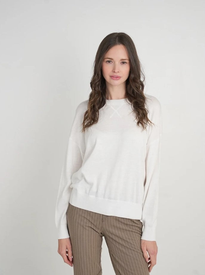 Ease Knit Sweater - White