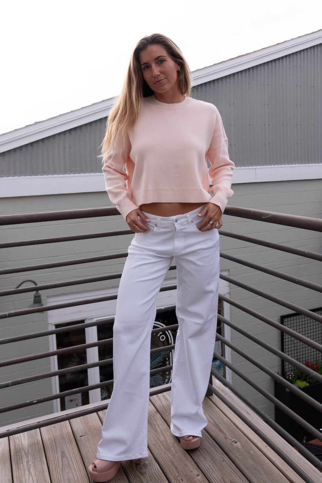 Echo Pullover Sweater - Petal - Jaffi's