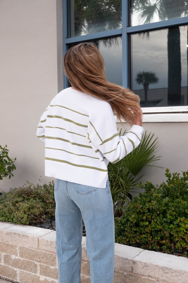 Echo Stripe Pullover Sweater - Meadow Stripe - Jaffi's
