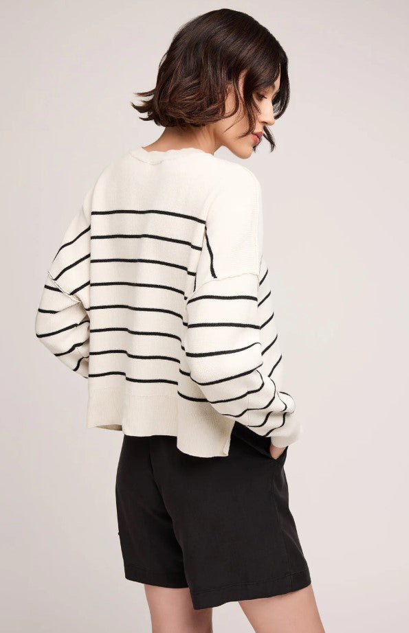 Echo Pullover - Black Stripe