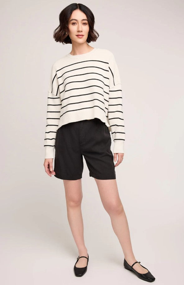 Echo Pullover - Black Stripe