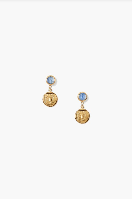 Gold Roman Coin Earring