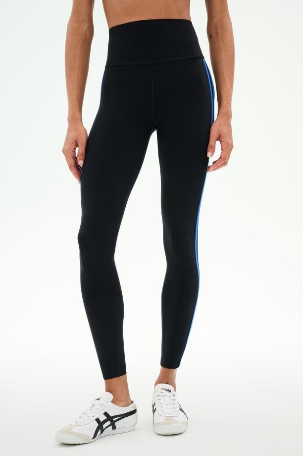 Ella High Waist Airweight 7/8 Legging - Black/Classic Blue - Jaffi's