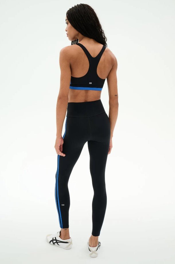 Ella High Waist Airweight 7/8 Legging - Black/Classic Blue - Jaffi&