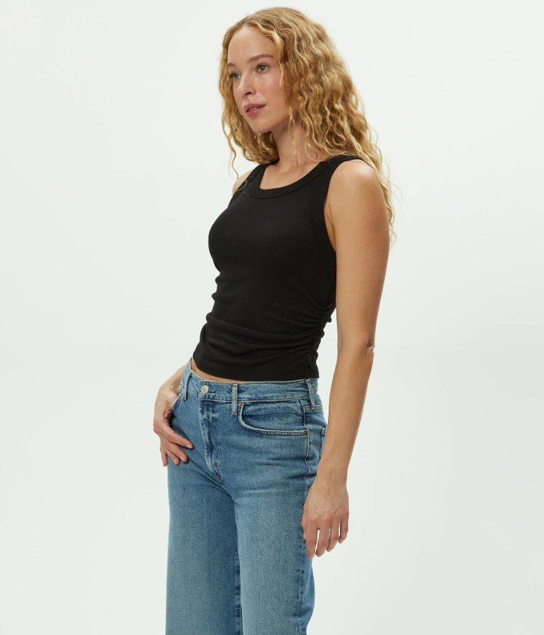 Ella Shine Crop Tank - Black - Jaffi's