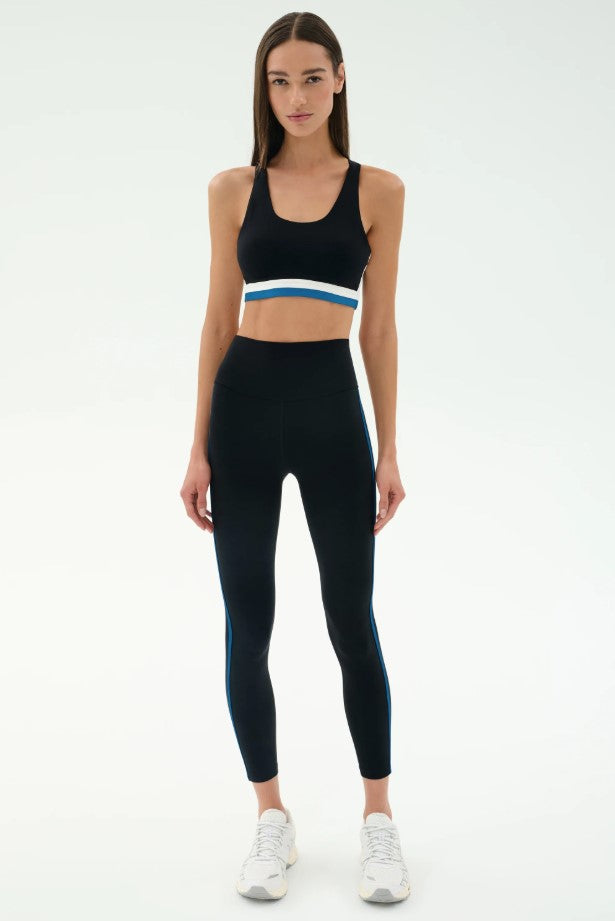 Ella High Waist Airweight 7/8 Legging - Black/Stone/Blue