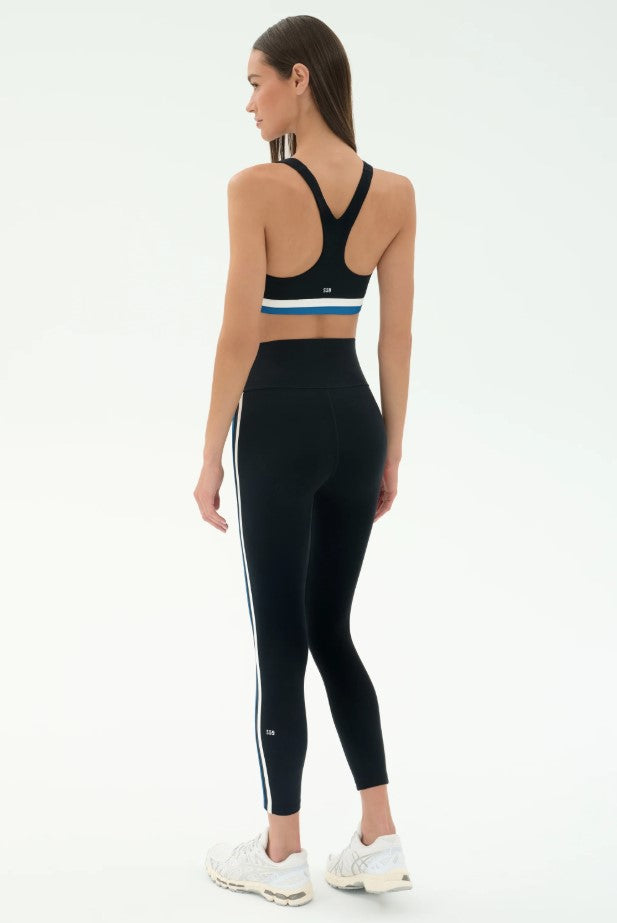 Ella High Waist Airweight 7/8 Legging - Black/Stone/Blue