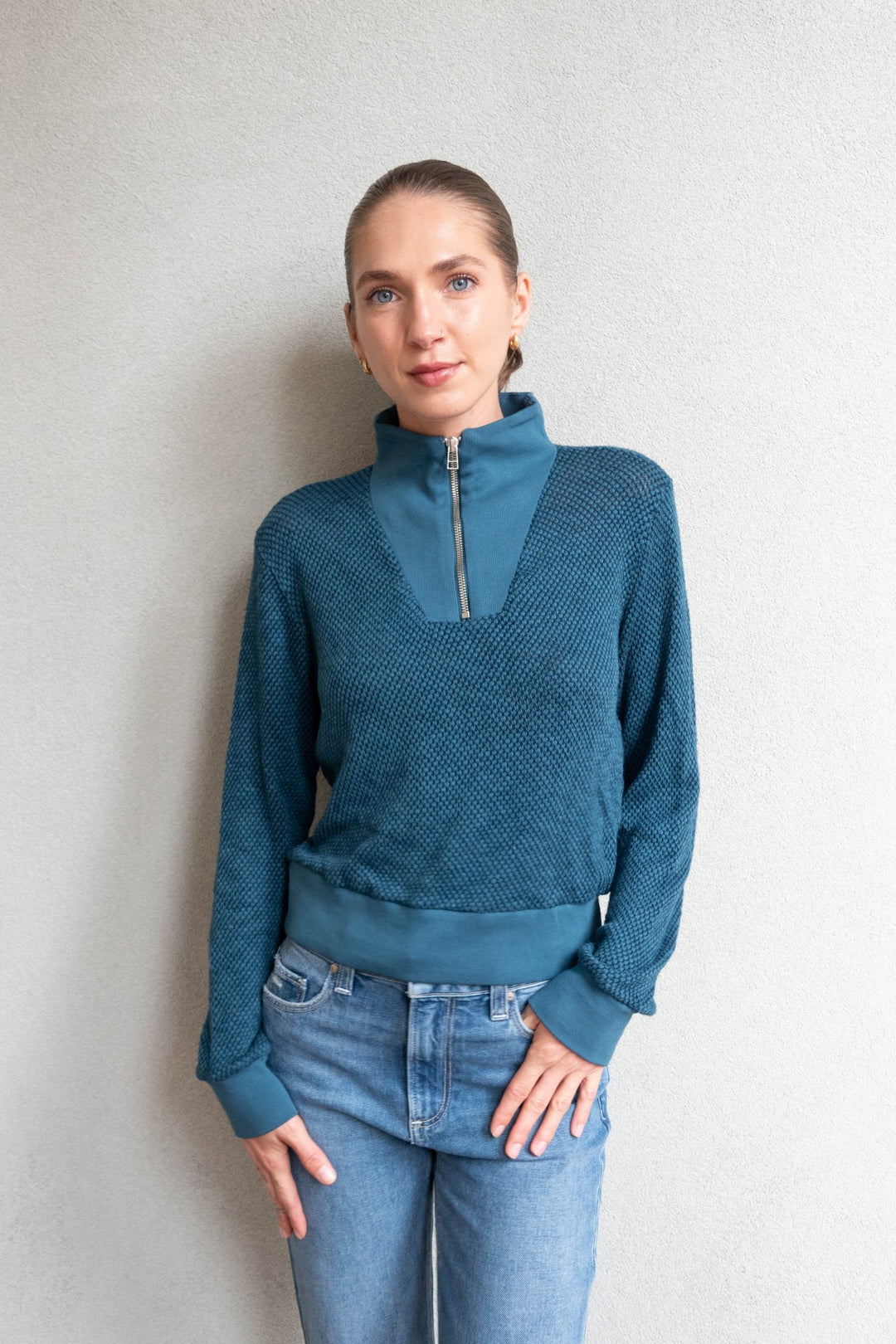 Ellis Half Zip Pullover - Ocean Wave - Jaffi&