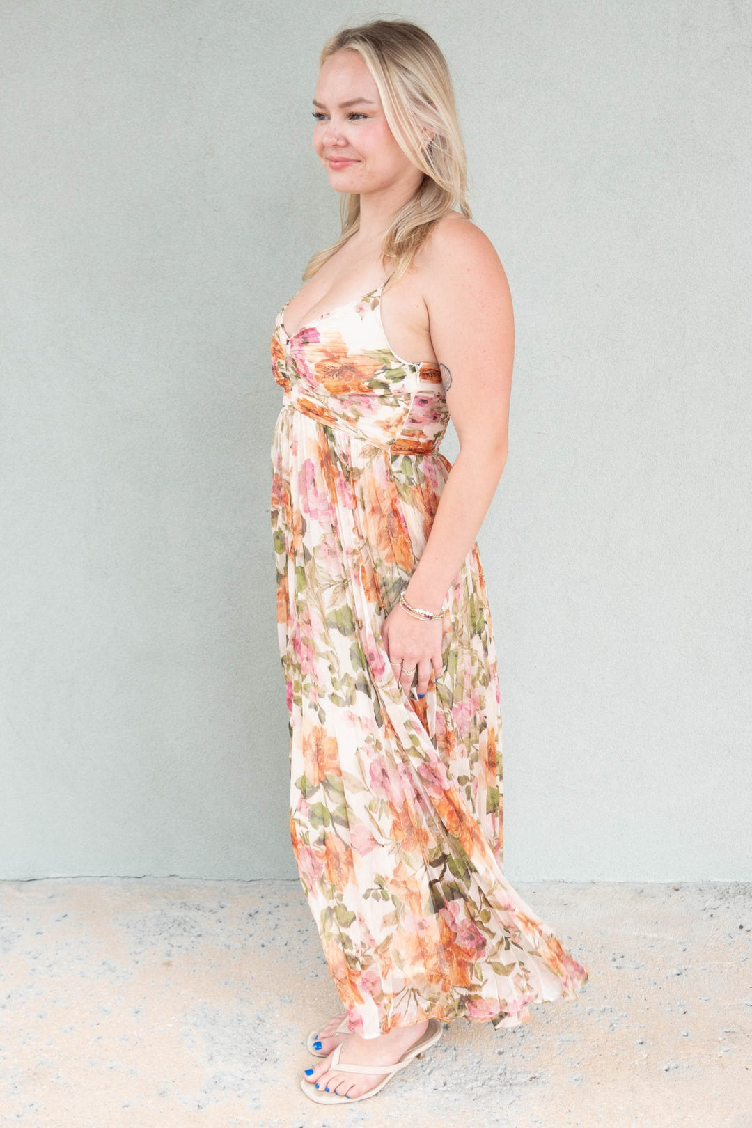 Ellis Midi Dress - Autumn Floral - Jaffi&