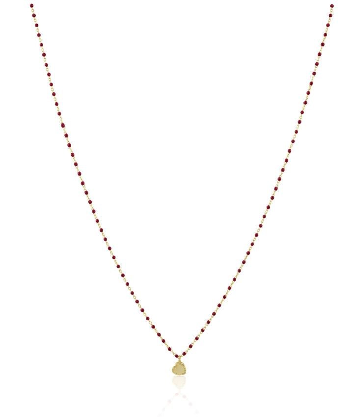 Elsa Mini Heart Necklace Red - Jaffi's