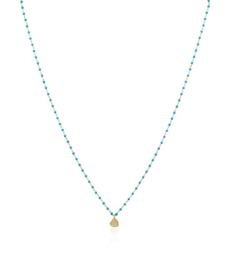 Elsa Mini Heart Necklace Turquoise - Jaffi's