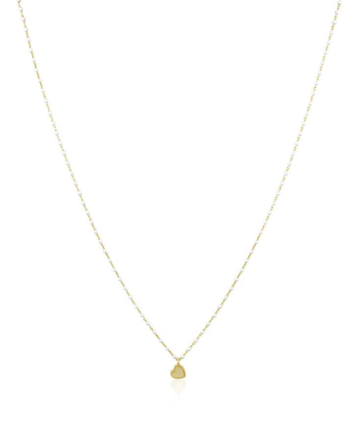 Elsa Mini Heart Necklace White - Jaffi&