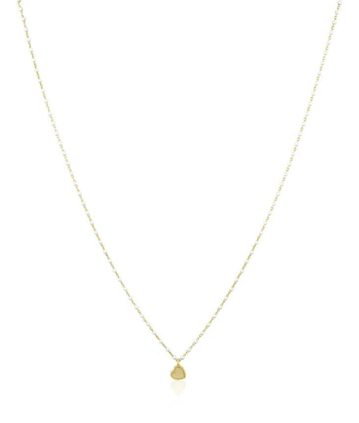 Elsa Mini Heart Necklace White - Jaffi&