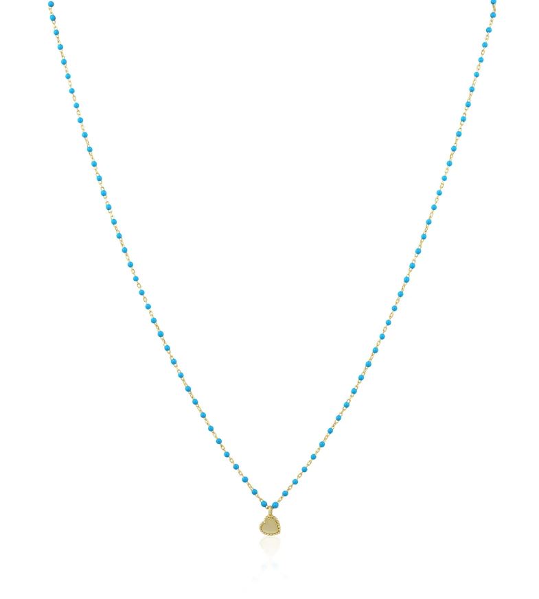 Elsa Mini Heart Necklace Turquoise