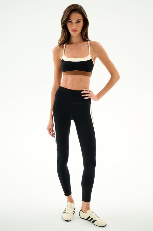 Emerson High Waist Airweight Legging - Black/Creme - Jaffi&