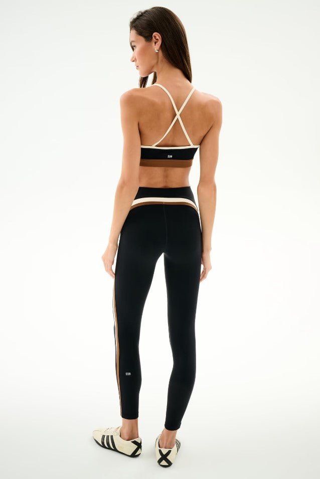 Emerson High Waist Airweight Legging - Black/Creme - Jaffi&