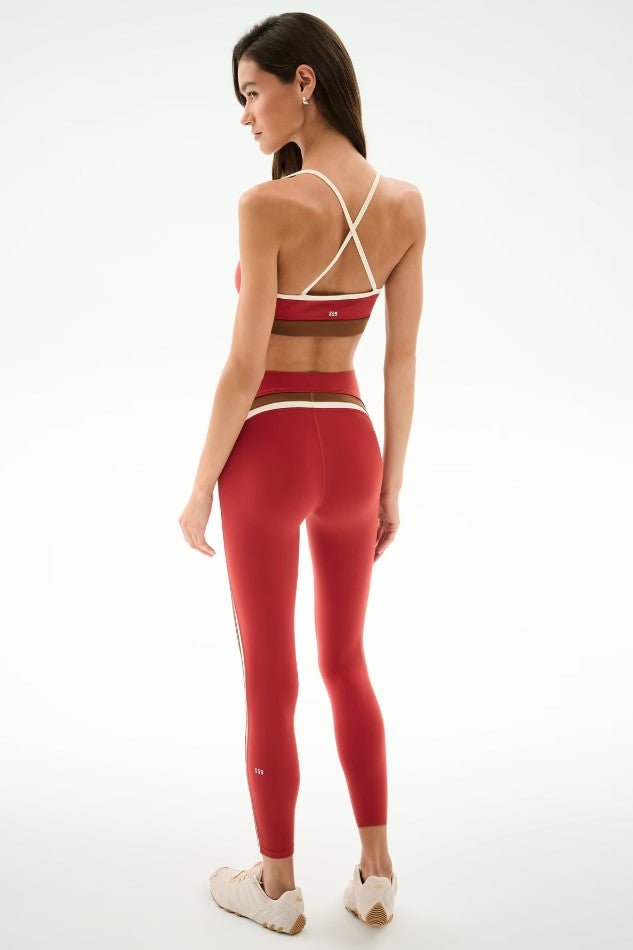 Emerson High Waist Airweight Legging - Terracotta/Creme - Jaffi&