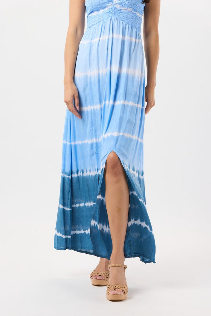 Emilia Maxi Dress - Blue Ombre Stripe - Jaffi&