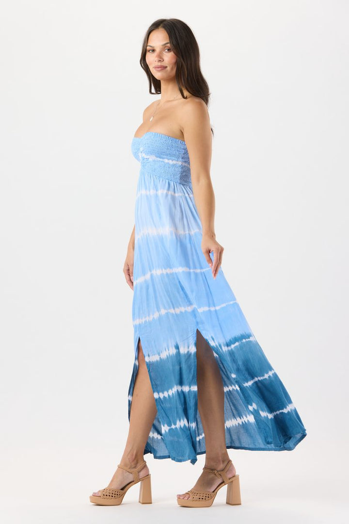 Emilia Maxi Dress - Blue Ombre Stripe