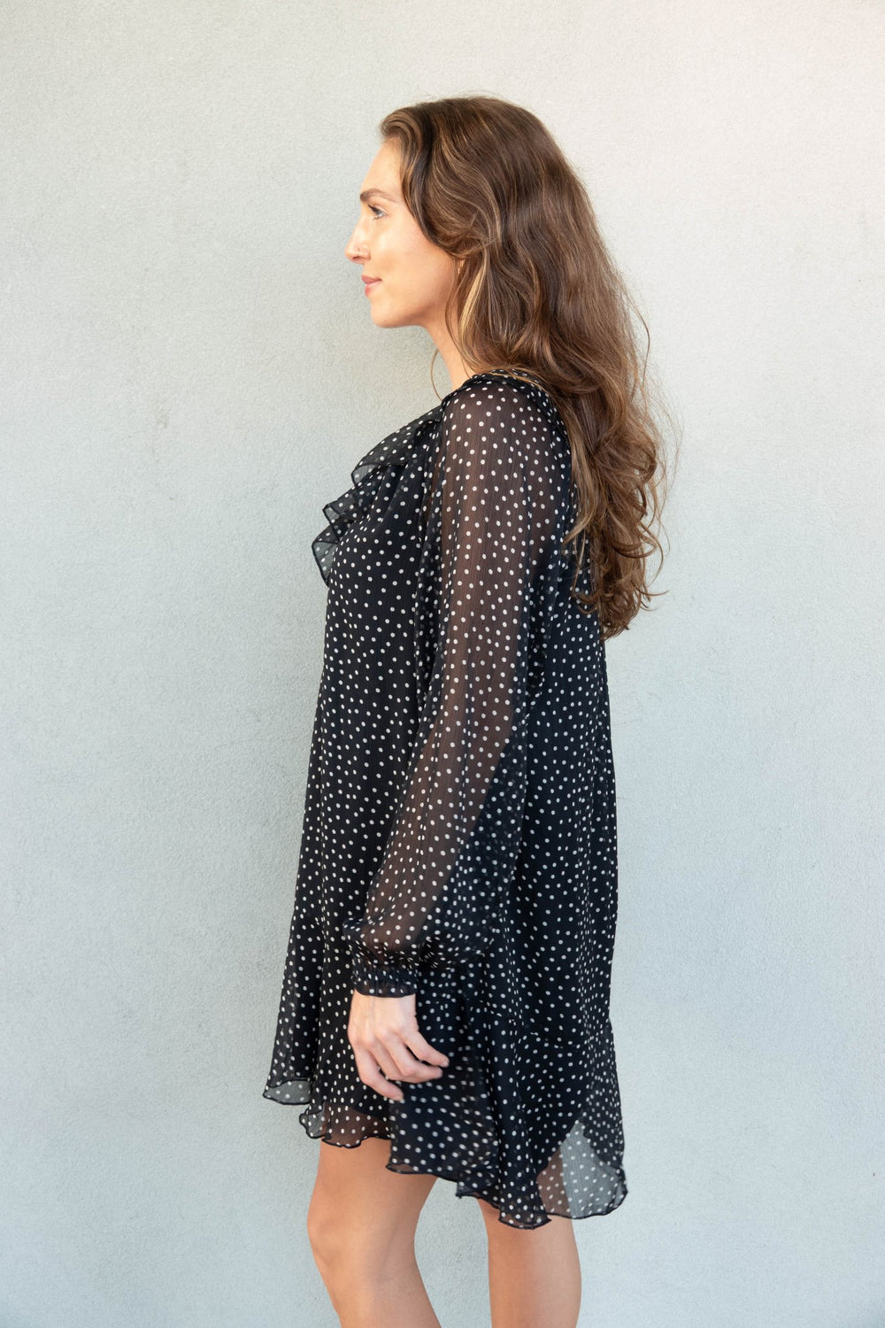Esmeralda Mini Dress - Black Print - Jaffi's
