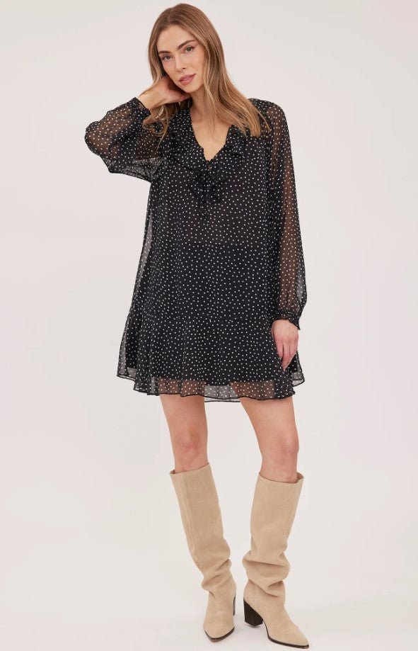 Esmeralda Mini Dress - Black Print - Jaffi&