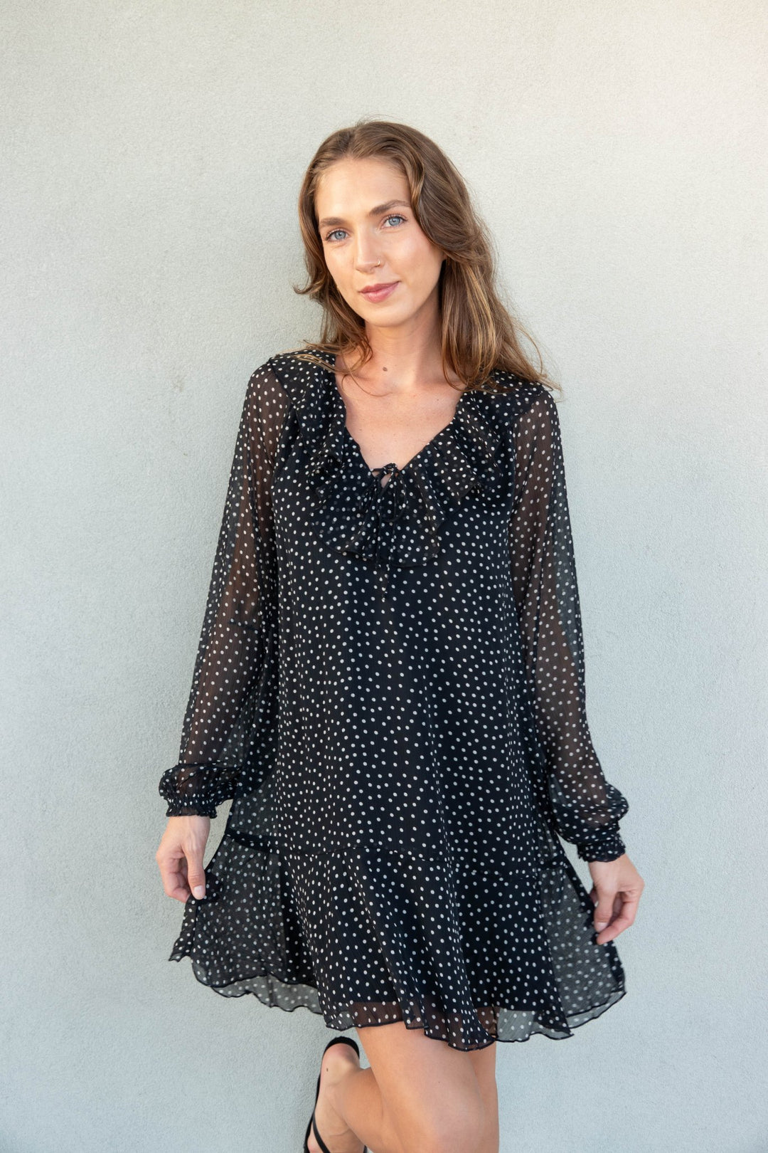 Esmeralda Mini Dress - Black Print - Jaffi's