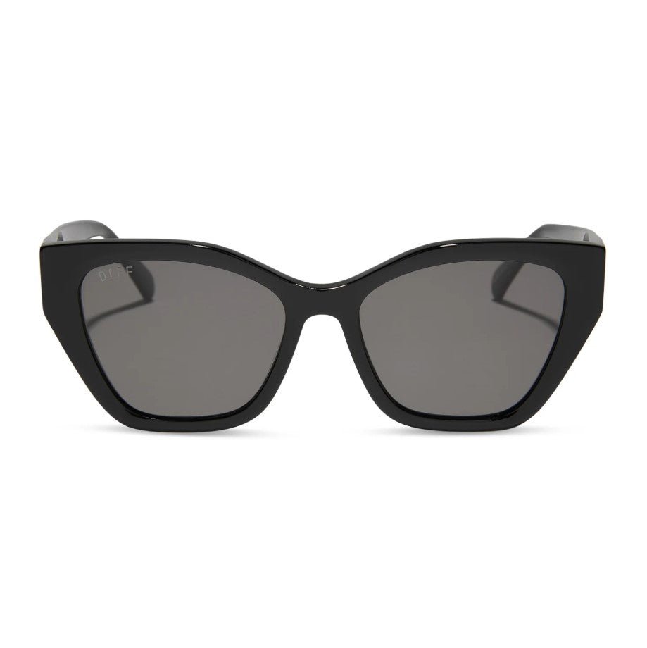 Evie Sunglasses - Black + Grey Polarized - Jaffi's