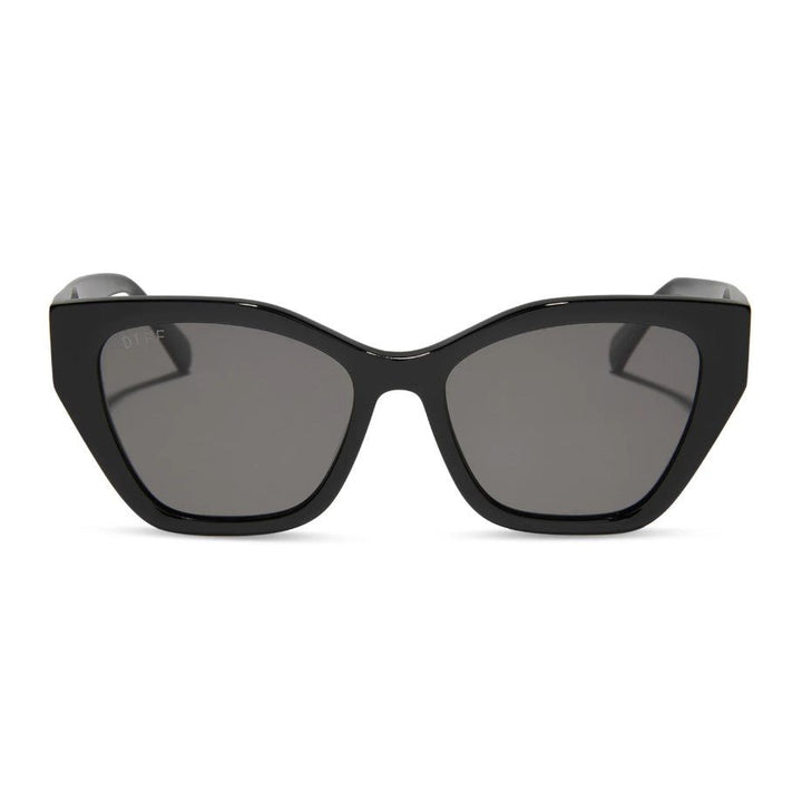 Evie Sunglasses - Black + Grey Polarized - Jaffi's