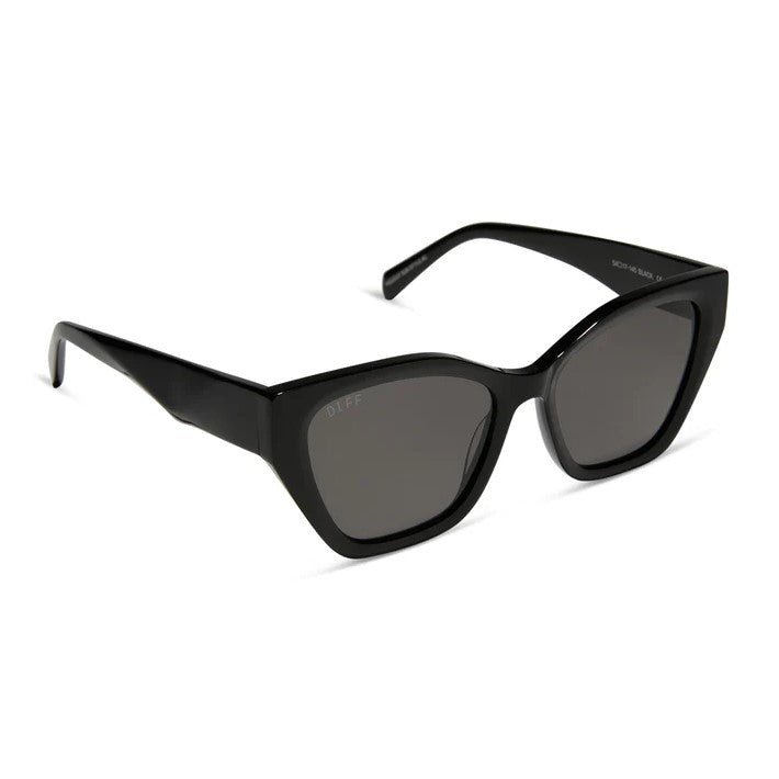 Evie Sunglasses - Black + Grey Polarized - Jaffi's