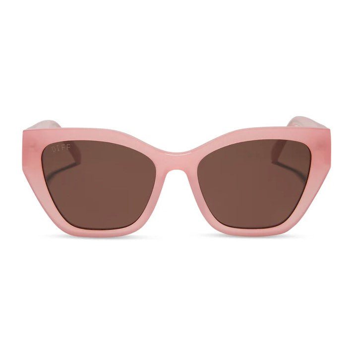 Evie Sunglasses - Peach + Brown Polarized - Jaffi's
