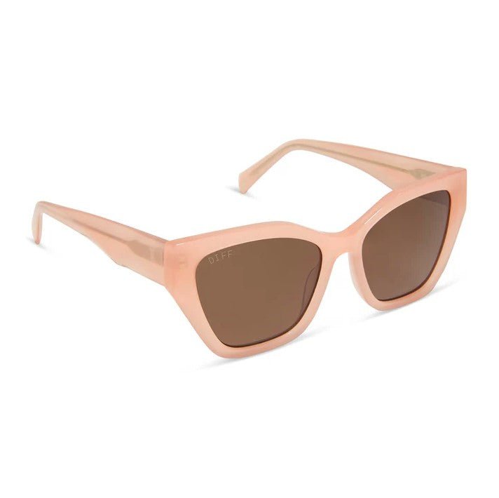Evie Sunglasses - Peach + Brown Polarized - Jaffi's