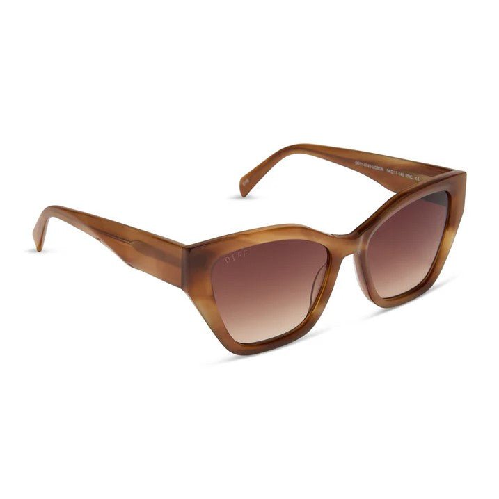 Evie Sunglasses - Tawny Tortoise + Brown Gradient - Jaffi's