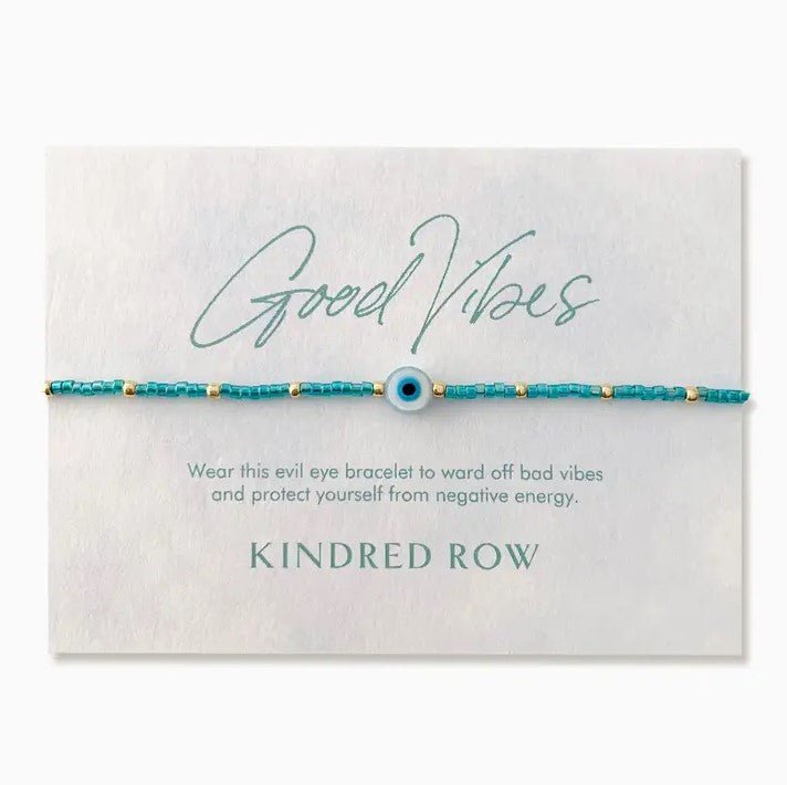 Evil Eye Beaded Bracelet - Ocean Blue - Jaffi&