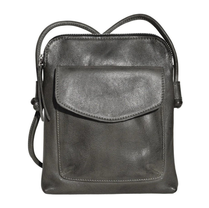 Ezra Leather Crossbody - Charcoal