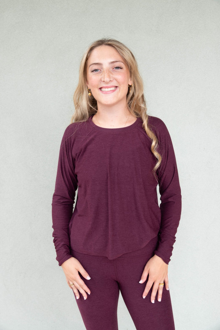 Featherweight Daydreamer Pullover - Cabernet Heather - Jaffi&