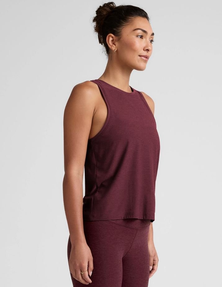 Featherweight Rebalance Tank - Midnight Burgundy Heather - Jaffi's
