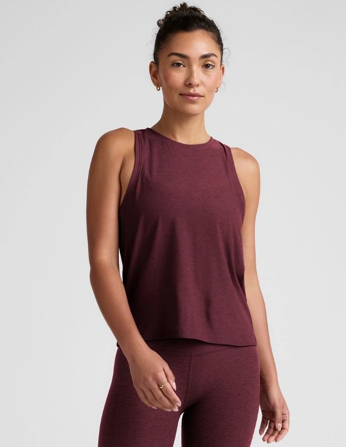 Featherweight Rebalance Tank - Midnight Burgundy Heather - Jaffi's