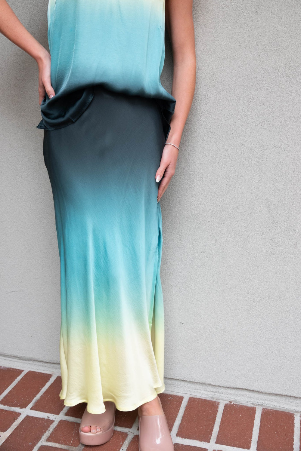 Felicity Skirt - Celestial Yellow Ombre - Jaffi's