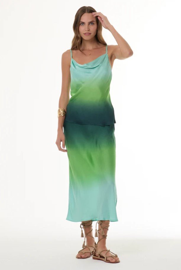 Felicity Skirt - Retro Green Ombre - Jaffi's