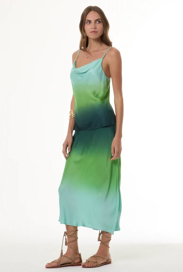 Felicity Skirt - Retro Green Ombre - Jaffi's