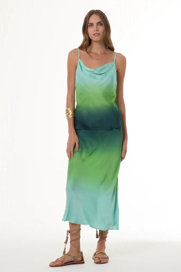 Felicity Skirt - Retro Green Ombre - Jaffi's
