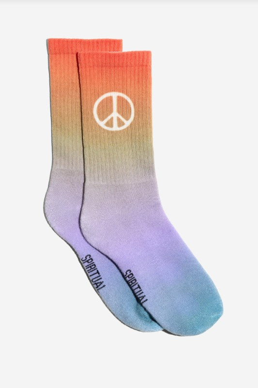 Find Peace Crew Socks - Amethyst/Multi
