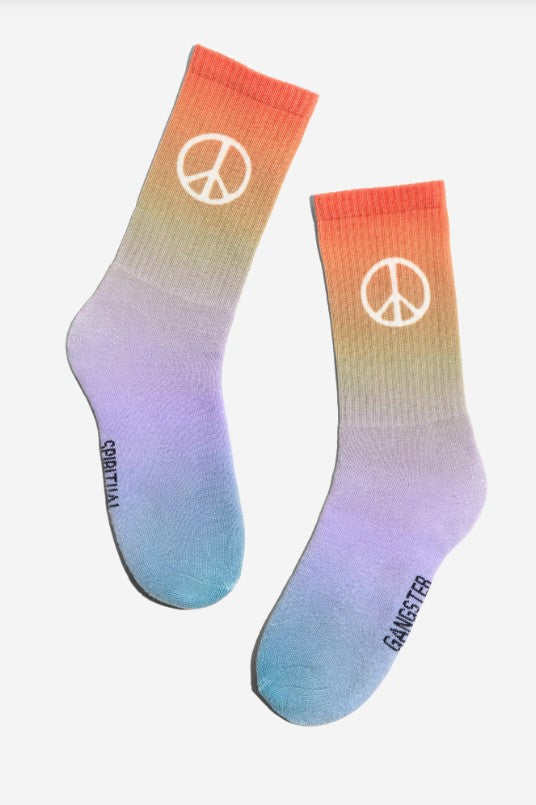 Find Peace Crew Socks - Amethyst/Multi