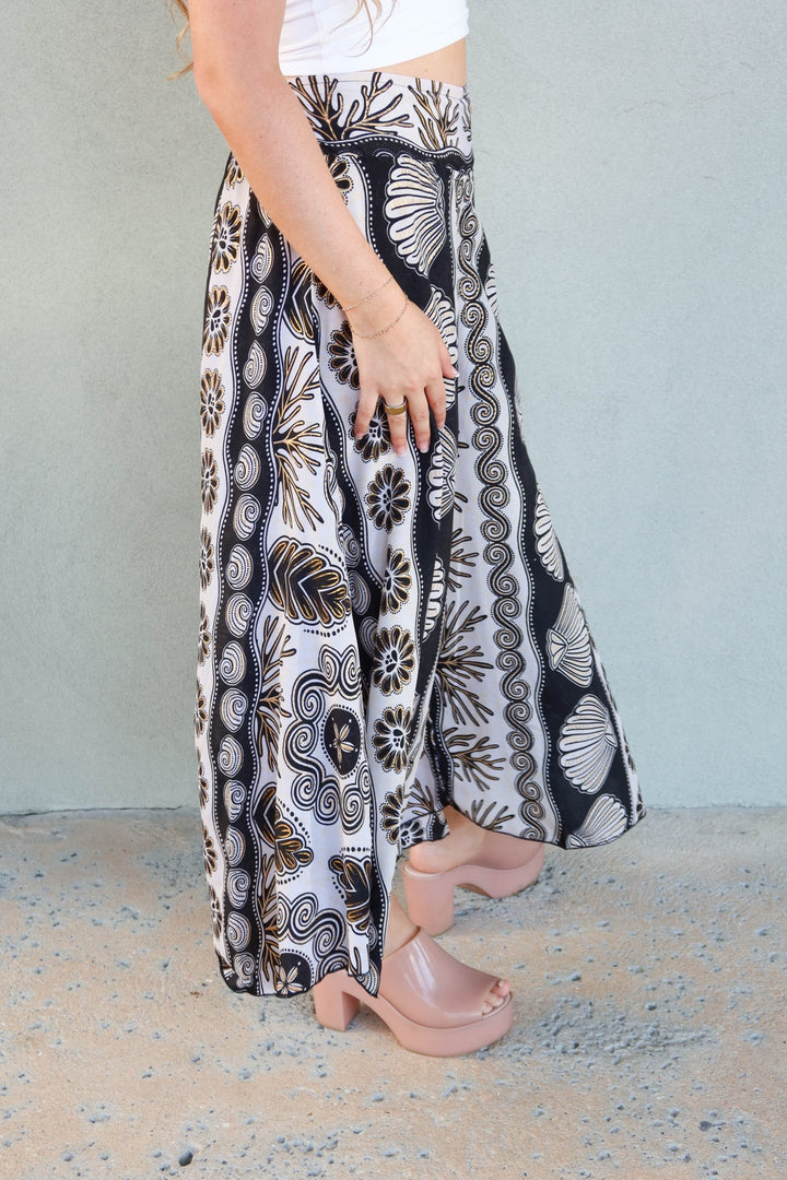 Fishtail Pant - Seashell Print - Jaffi's