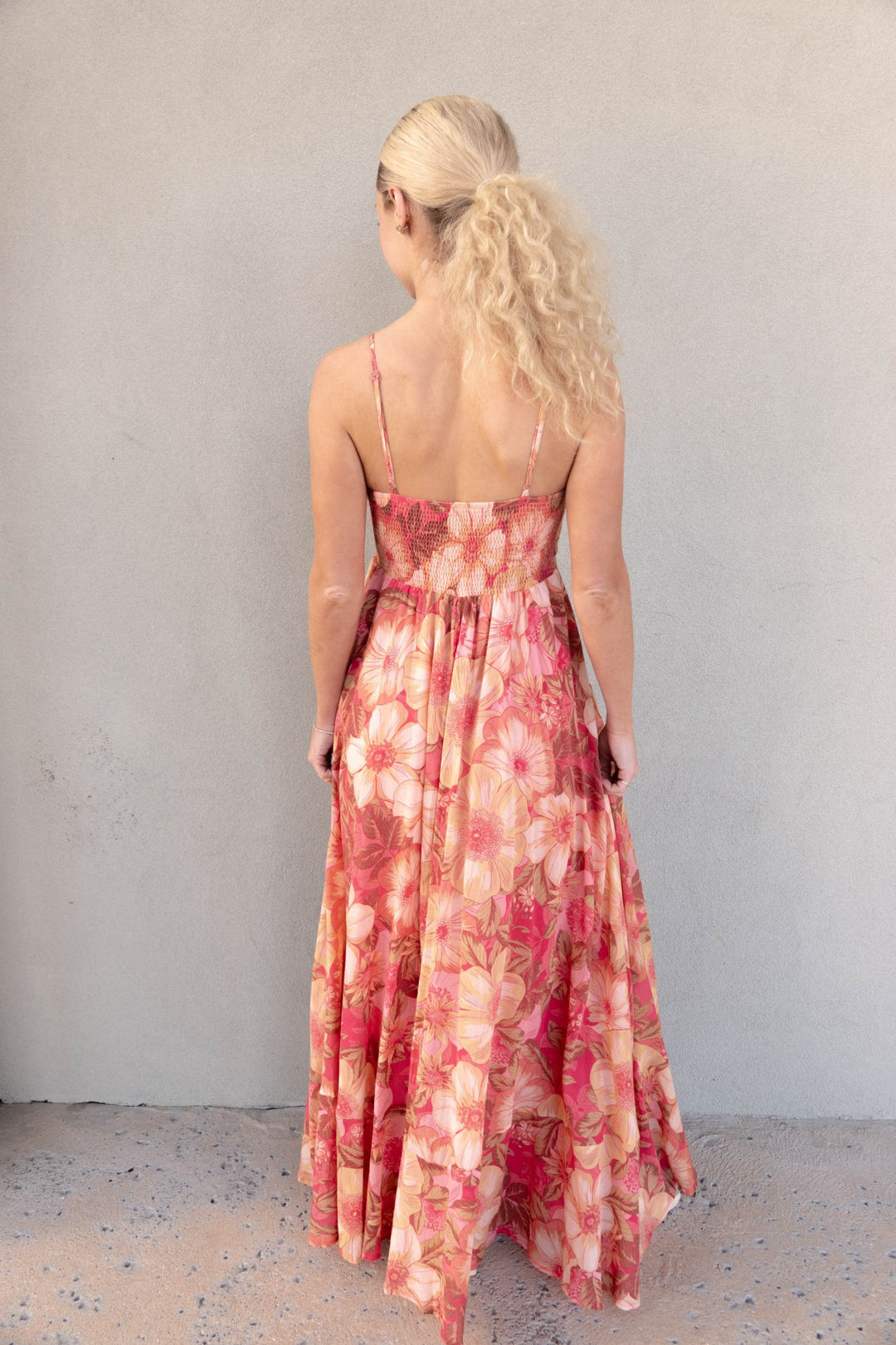Floral Dress - Coral Multi - Jaffi's