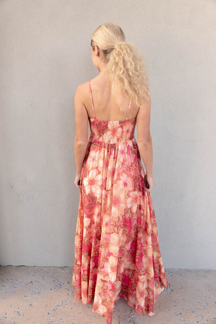 Floral Dress - Coral Multi - Jaffi's