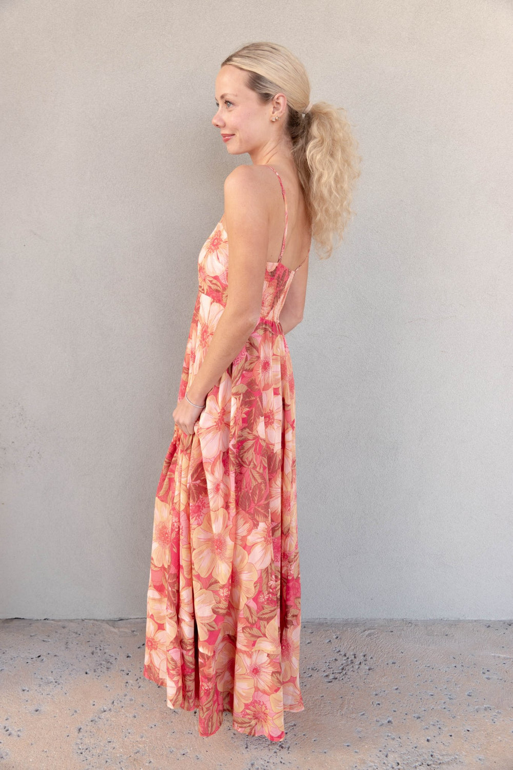 Floral Dress - Coral Multi - Jaffi's