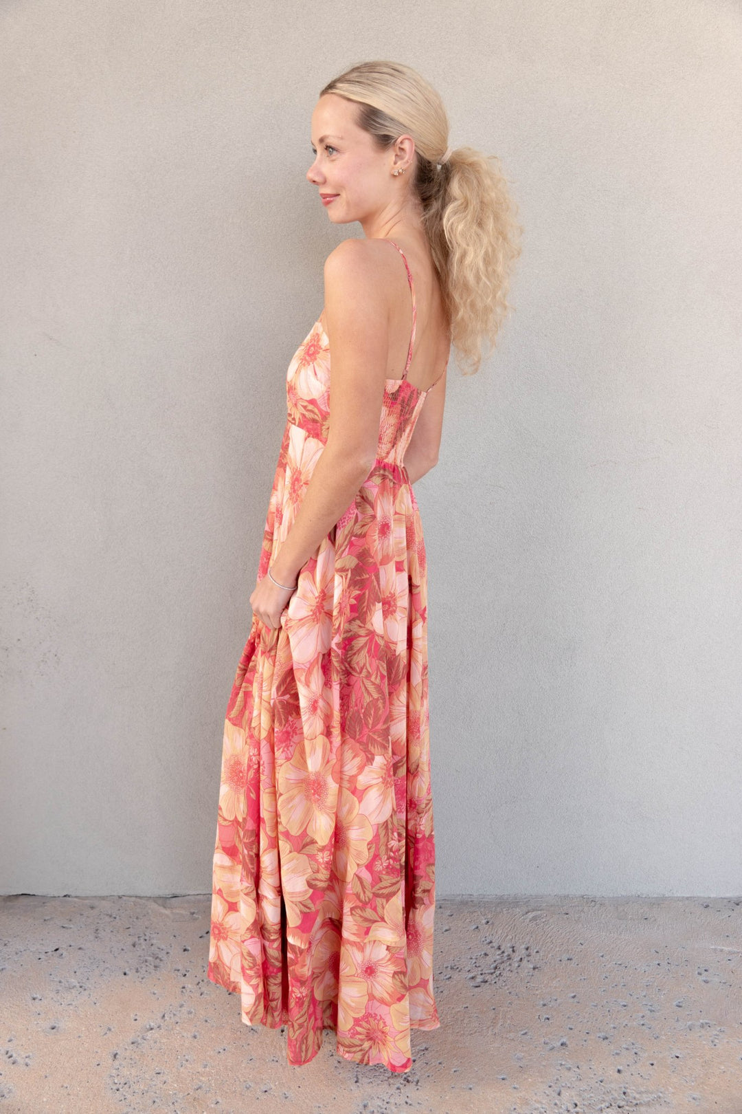 Floral Dress - Coral Multi - Jaffi's