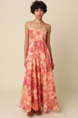 Floral Dress - Coral Multi - Jaffi's